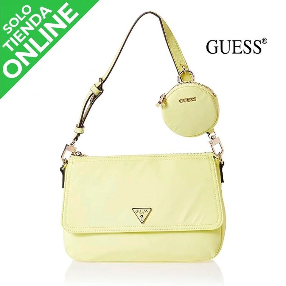 Bolso Guess Eco Gemma mini blanco para mujer