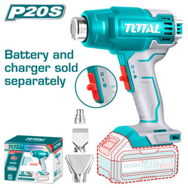 PISTOLA DE CALOR A BATERIA 20V SIN BAT TOTAL TBLI2002 
