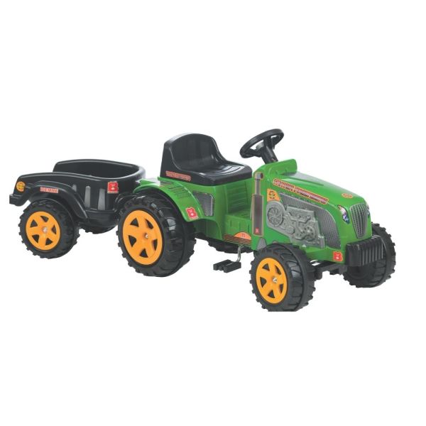 TRACTOR A PEDAL BIEMME FAZENDEIRO CON REMOLQUE VERDE   314-VE