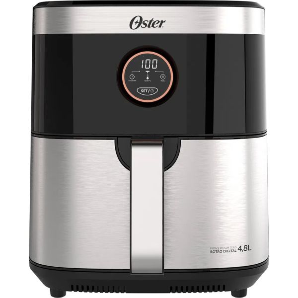 TUPI S.A. - FREIDORA AIR FRYER OSTER 4.8LTS 8 FUNCIONES NEGRO&INOX