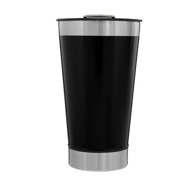 VASO CLASSIC 473ML NEGRO C/TAPA+ABRIDOR STANLEY