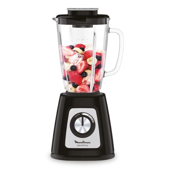 LICUADORA MOULINEX EDXLLM4358 2V 1.75L 800W VASO VIDRIO NEGRO