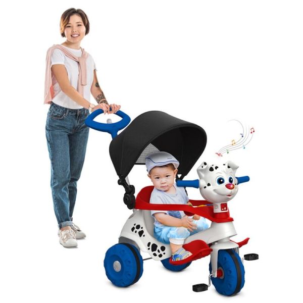 TRICICLO VELOBABY DOGGY C/CAPOTA PASEO Y PEDAL AZUL 365