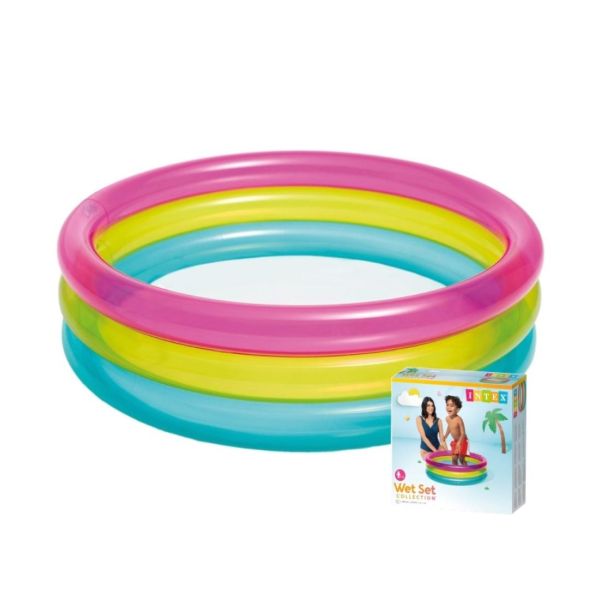 PISCINA INFLABLE INTEX TRICOLOR PARA BEBÉS 86X25 CM I57104