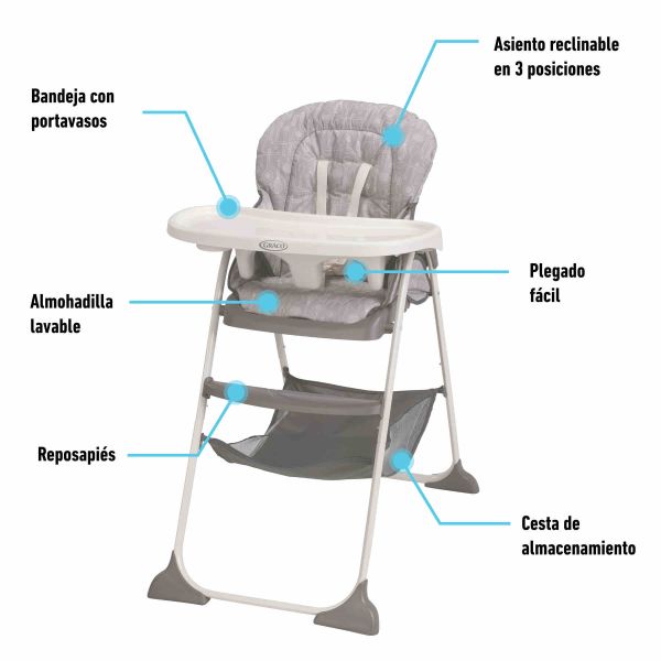 Comprar Silla Alta De Comer Graco Slim Wisk