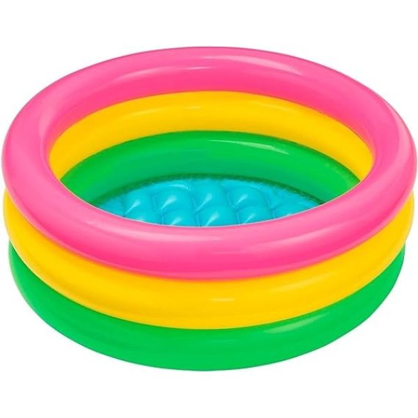 PISCINA INFLABLE REDONDA DE 3 ANILLOS INTEX 61X22CM - 28L I57107