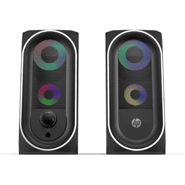 SPEAKER MULTIMEDIA HP DHE-6001 LED RGB 2X 3W NEGRO