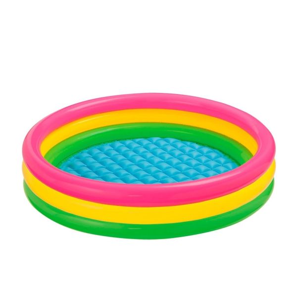 PISCINA INFLABLE REDONDA DE 3 ANILLOS INTEX 114X23CM - 131L I57412