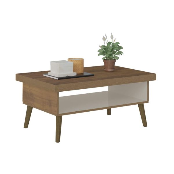 MESA CENTRO MOVELMAX LUCCA PINO/OFF WHITE