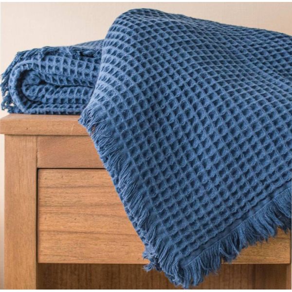 MANTA PILAR CLOQUE AZUL 150X200 01283003