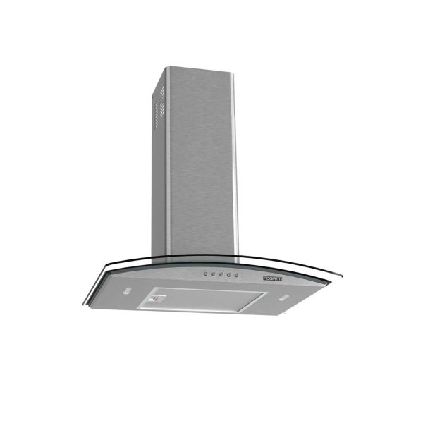 CAMPANA DE PARED FOGATTI KROMANOX VIDRIO CURVO 60CM MECANICO