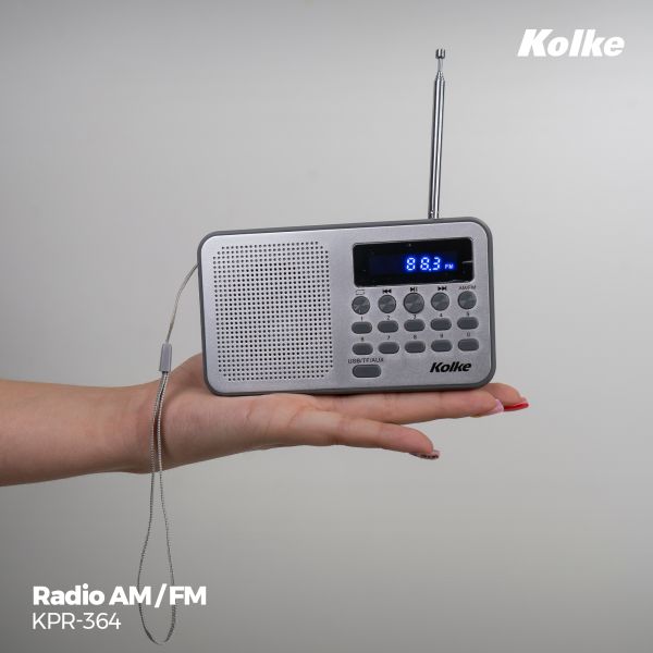 RADIO PORTÁTIL KOLKE AM/FM RECARGABLE
