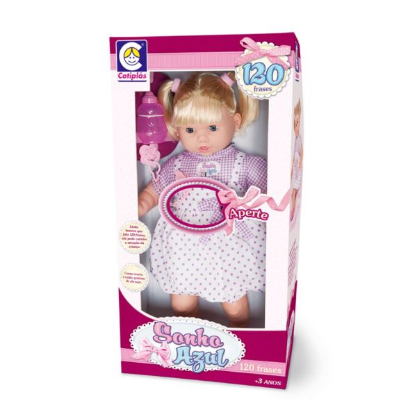 MUÑECA AZUL 120 FRASES CON CABELLO COTIPLAS 2073