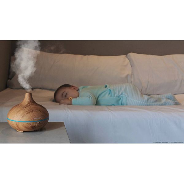 Cecotec Humidificador Ultrasónico y Difusor de Aromas con Temporizador Pure  Aroma 150 Yang. Capacidad 150 ml, Temporizador 3 Horas, 7 Colores led,  Función aromaterapia, Ultra silencioso : : Hogar y cocina