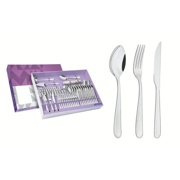 JUEGO DE CUBIERTOS DE ACERO INOXIDABLE TRAMONTINA 79 PIEZAS ANGRA T669031 66903/694
