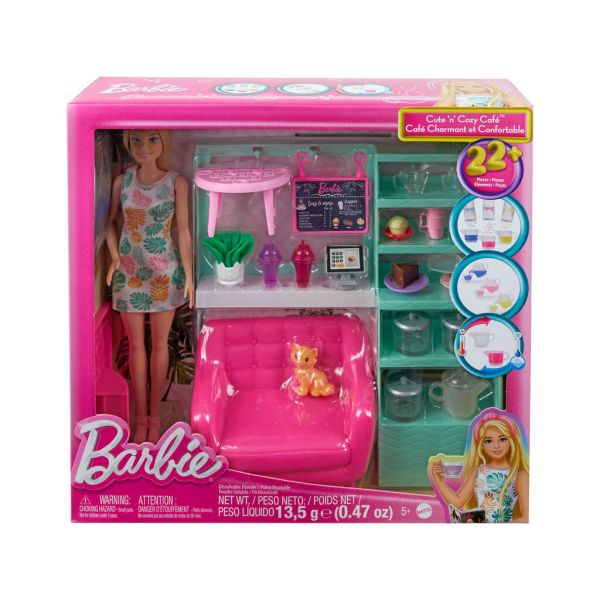 MUÑECA BARBIE MATTEL SET DE JUEGO TIENDA DE TÉ