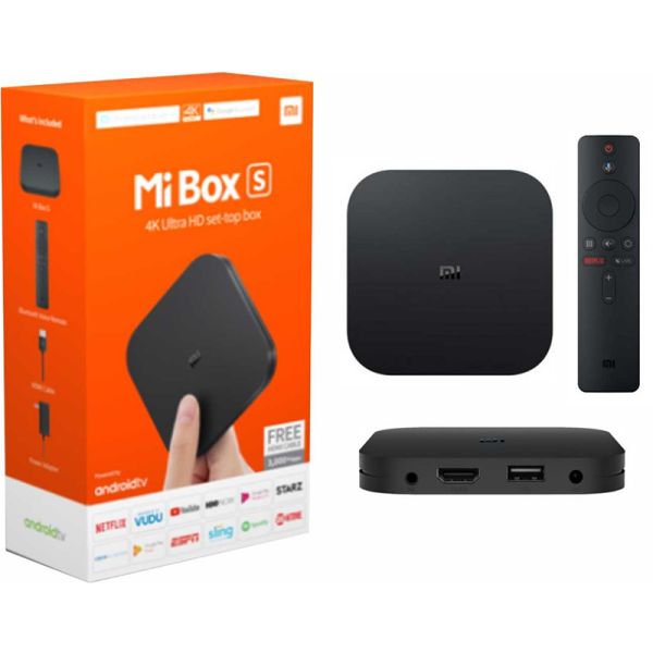 Adaptador Smart TV Xiaomi MI TV BOX S 4K Ultra HD 8 GB 2 GB RAM Negro 