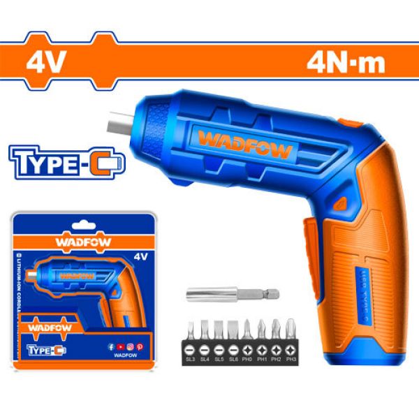 ATORNILLADOR A BATERIA 4V 4NM WADFOW WCV4415 