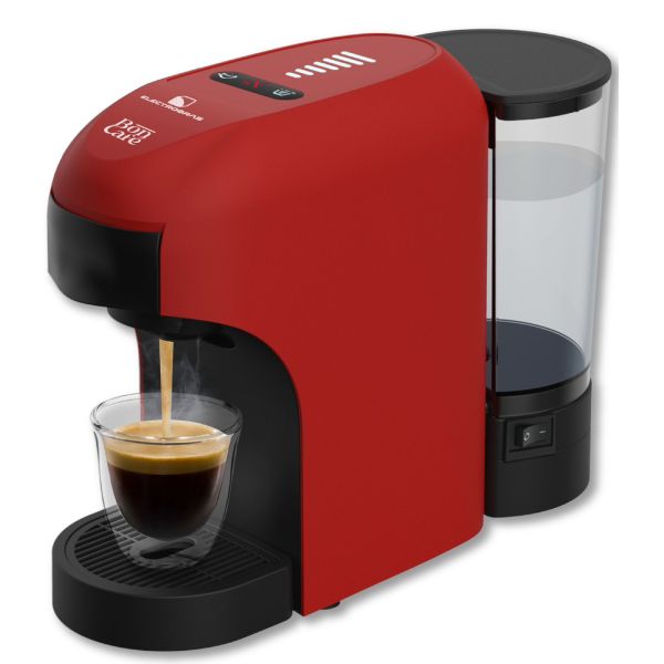 CAFETERA MULTICAPSULAS ELECTROBRAS 3 EN 1 BON CAFE - ROJO EBCM-21
