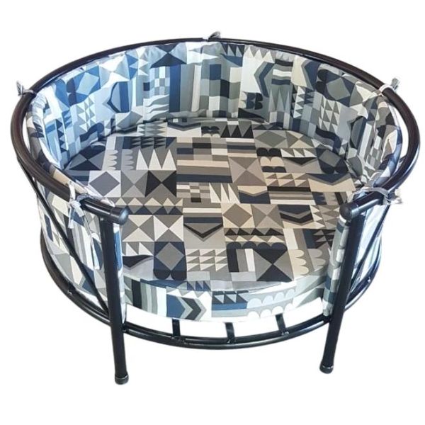 CAMA PARA MASCOTAS MEDIANO DISEÑO GEOMETRICO METAL PLAST COD:475
