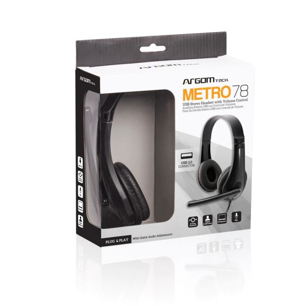 Auriculares USB con micrófono HD, cascos con Control de múltiples