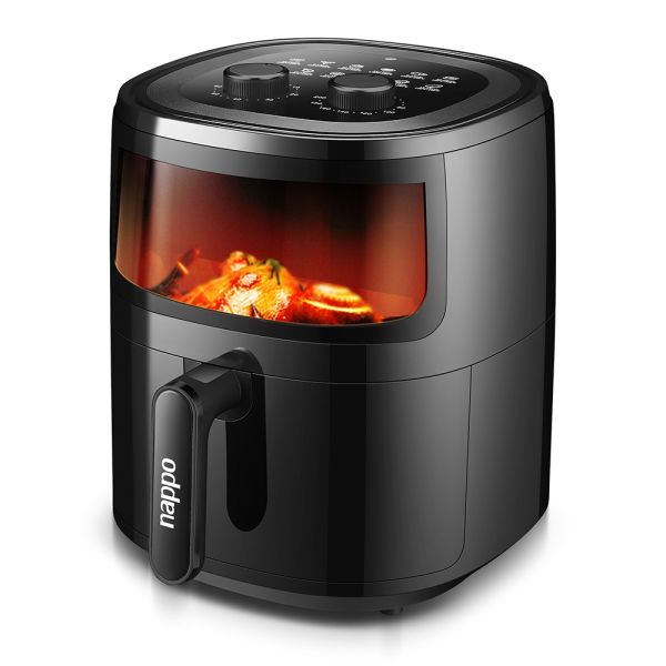 FREIDORA AIR FRYER NAPPO 5.7L SIN ACEITE NEF-148 NEGRA