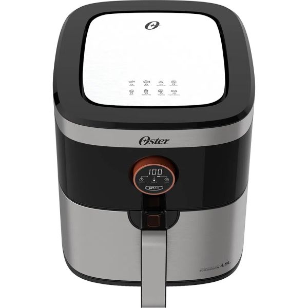 TUPI S.A. - FREIDORA AIR FRYER OSTER 4.8LTS 8 FUNCIONES NEGRO&INOX