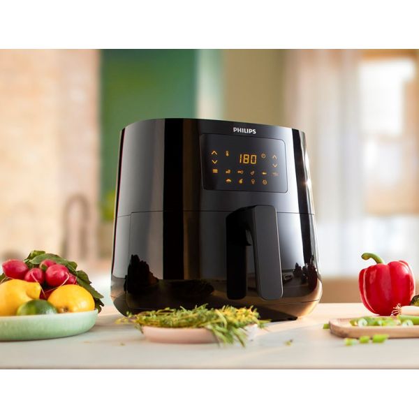 Philips Essential Airfryer XL 2.65lb/6.2L Capacidad Freidora digital con  tecnología Rapid Air, diseño de estrella de mar, cesta fácil de limpiar