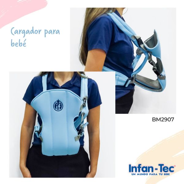 BABY CARRIER CARGADOR P/BEBE INFANTEC COLOR CELESTE