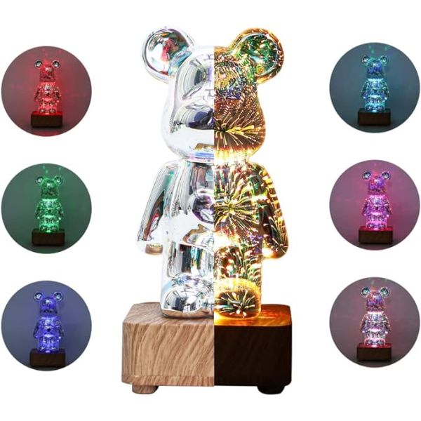 LAMPARA DE MESA JUNTECH FIREWORKS OSO 3D 5W 