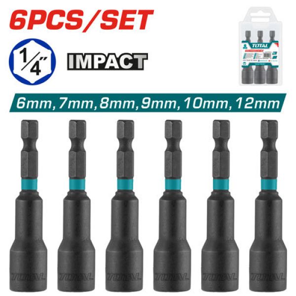 ADAPTADOR VASOS (LLAVES TUBO) PARA ATORN DE IMPACTO (6 PZS)  TOTAL