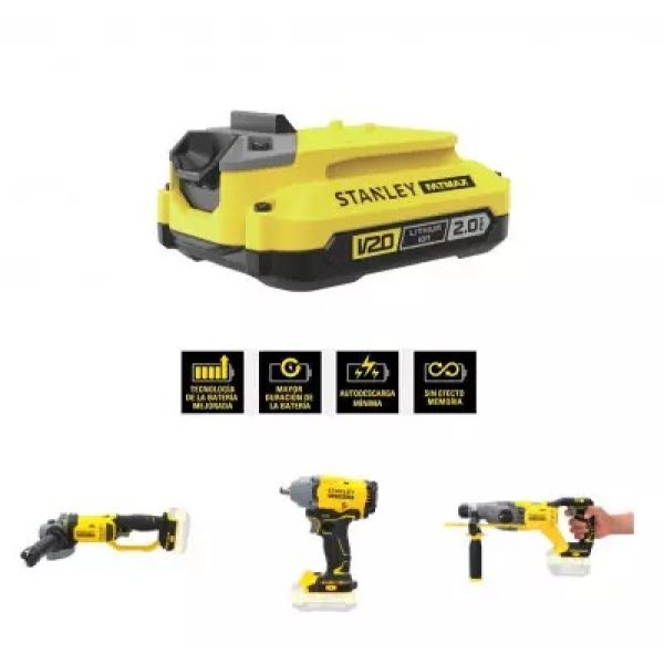 BATERIA LITIO 2.0 AM 20V STANLEY SB202 B06621