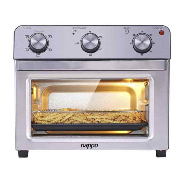 HORNO ELECTRICO CON FREIDORA AIR FRYER SIN ACEITE NAPPO 22LTS. NEH-095