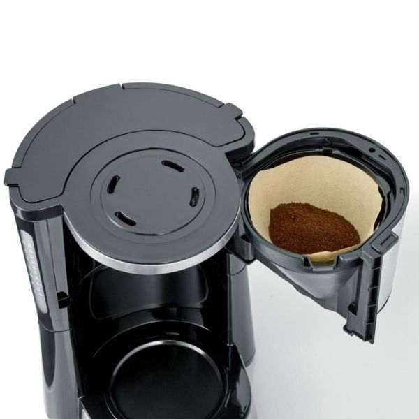 Cafetera con dos jarras termo 9485, negro plata ○ voltaje: 800 W