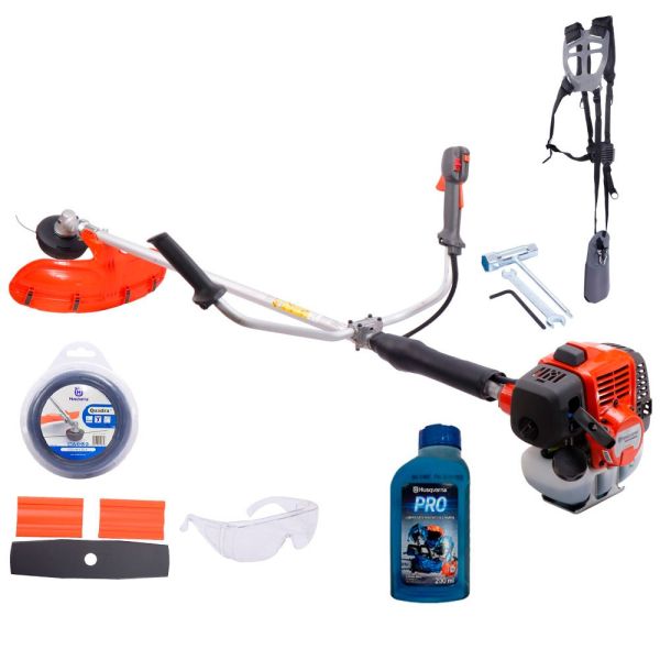 DESMALEZADORA HUSQVARNA 143RS CUCHILLA + TRIMMY + ARNES + LENTE + HE