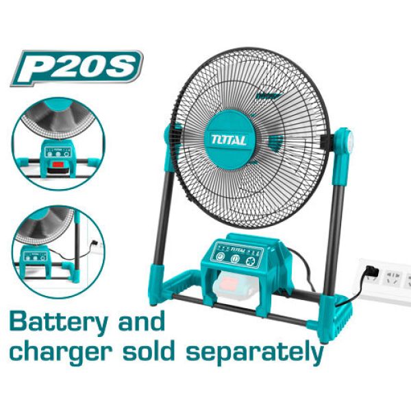 VENTILADOR 220V A BATERIA 20V  SIN BAT TOTAL TFALI2001 
