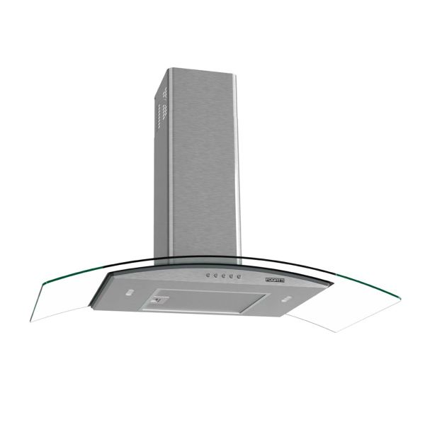 CAMPANA DE PARED KROMANOX VIDRIO CURVO 90CM MECANICO