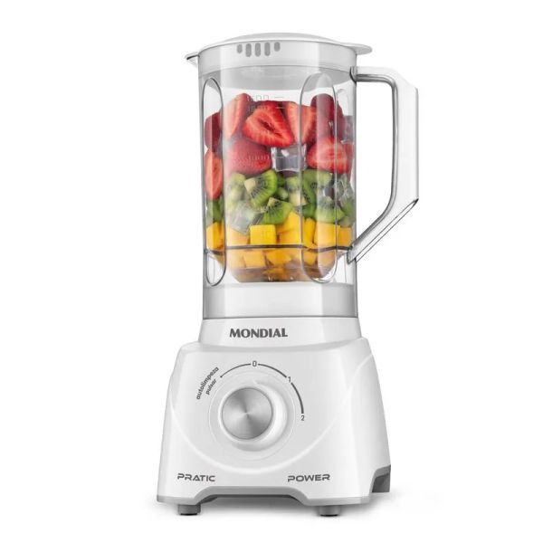 LICUADORA MONDIAL PRATIC L-97 - WHITE 2 VELOCIDADES - 2,2L 