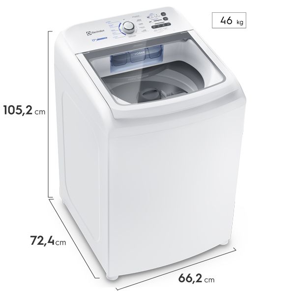 LAVARROPAS ELECTROLUX 17KG LB17Y CARGA SUPERIOR C/PALETA 12 PROG.BLANCO