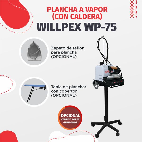 PLANCHA A VAPOR CON GENERADOR WILLPEX WP-75 ART:22373