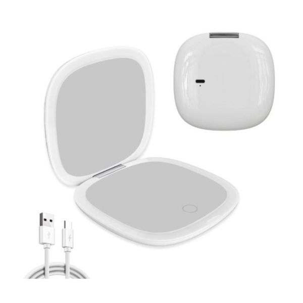 ESPEJO DE MAQUILLAJE LED DE CARTERA CON AUMENTO 572-29