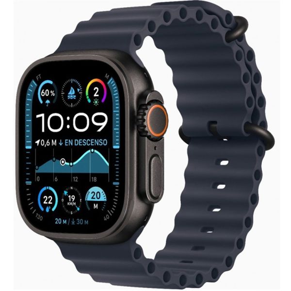 RELOJ APPLE WATCH ULTRA2 49MM MYTC3LW/A BLACK/NAVY OCEAN 70705-3 GTIA 1 AÑO
