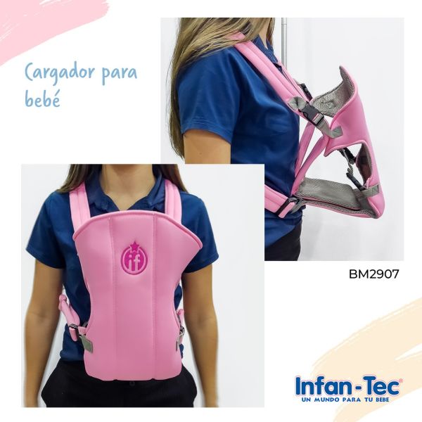 BABY CARRIER CARGADOR P/BEBE INFANTEC COLOR ROSADO