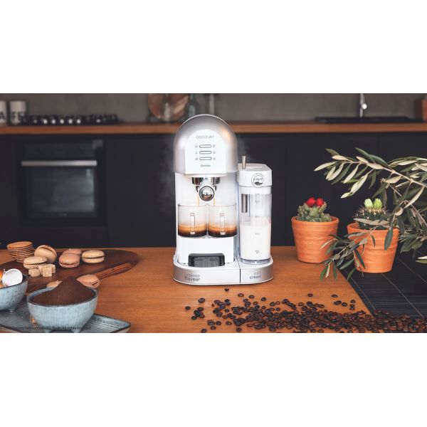 Instant-ccino 20 Chic Serie Bianca Cafetera espresso y cápsulas  semiautomática Cecotec