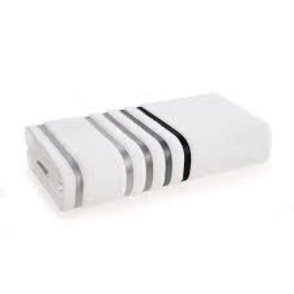 KARSTEN TOALLA ROSTRO LUMINA 48X80 BLANCO/GRIS