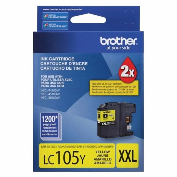 CARTUCHO TINTA P/IMPRESORA BROTHER YELLOW LC105Y MFCJ4410