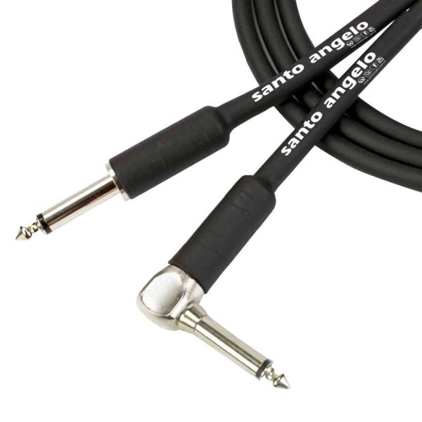 CABLE GUITARRA 0,20MM PRETO P10 X P10L NINJA 30FT SANTO ANGELO