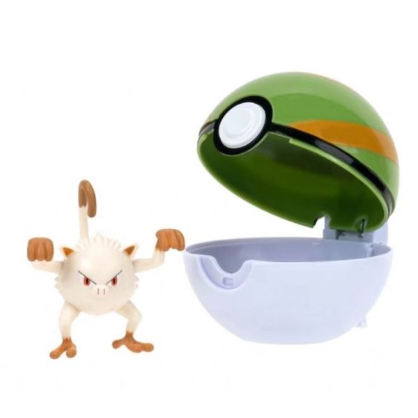 JAZWARES POKEMON CLIP NGO MANKEY + NIDOBALL REF:6482895