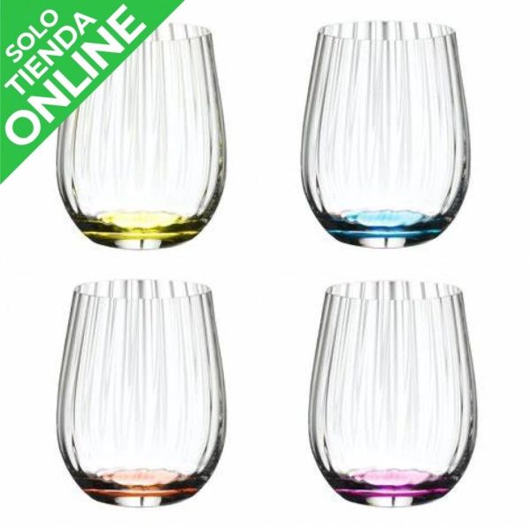 VASOS RIEDEL HAPPY OPTIC COLORES SURTIDOS - 4 UNIDADES