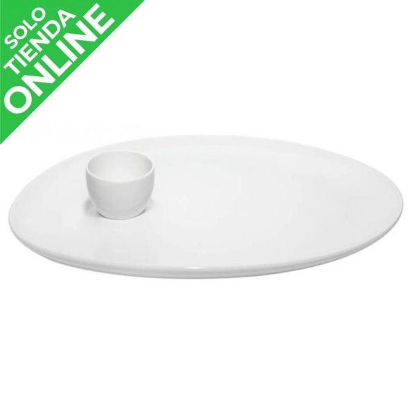 PLATO GRANDE C/ KARMA CUENCO 38 CM PORCELANATO - VISTA ALEGRE